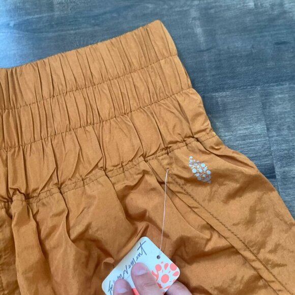 NWT Free People Movement The Way Home Athletic Shorts Orange Sz L - Picture 3 of 7